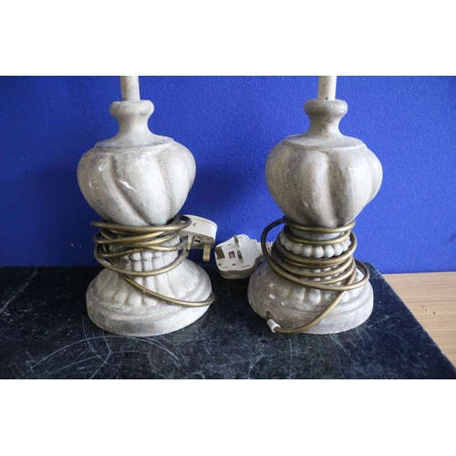 576 - Pair of Metal Lamps, 45cm