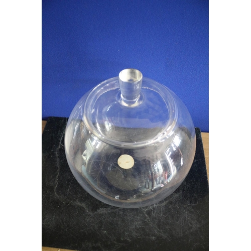 578 - Large Glass Round Jar, 33cm Tall