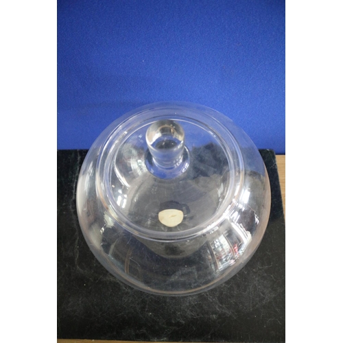 578 - Large Glass Round Jar, 33cm Tall