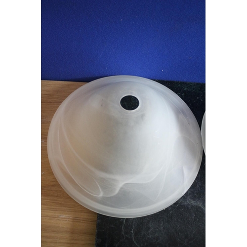 581 - 3 Glass Lightshades, 30.5cm in Diameter