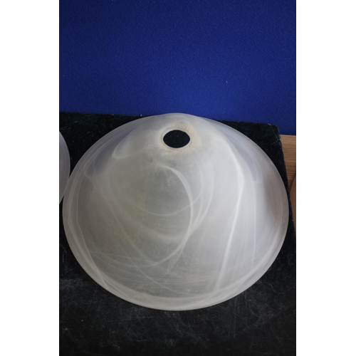 581 - 3 Glass Lightshades, 30.5cm in Diameter