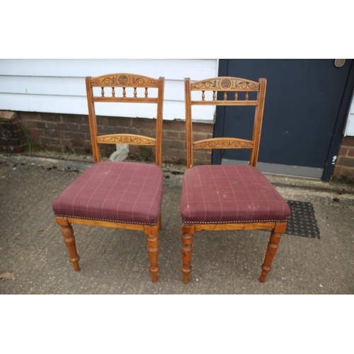 14 - Pair of Aged Chairs with Ornate Carving