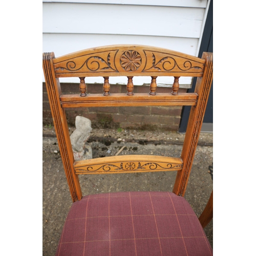 14 - Pair of Aged Chairs with Ornate Carving