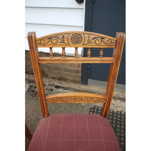 14 - Pair of Aged Chairs with Ornate Carving