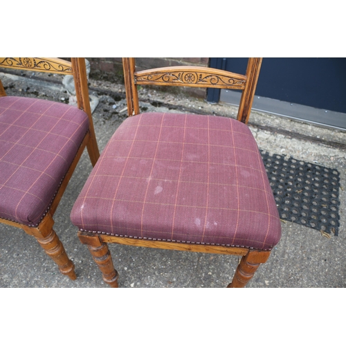 14 - Pair of Aged Chairs with Ornate Carving