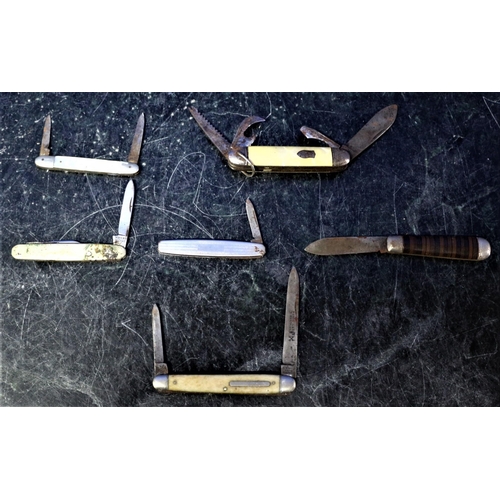 16 - 6 x Aged Pen Knives