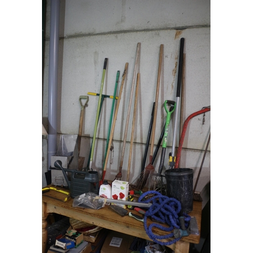 104 - Good Selection of Garden Hand Tools plus Gardening Supplies