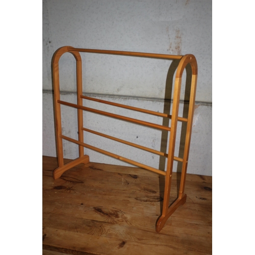 107 - Victorian Styled Pine Free Standing Towel Rack