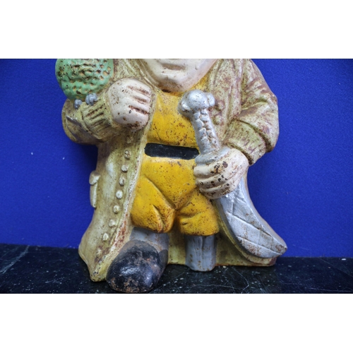 31 - Cast Metal Long John Silver Door Stop - 30.5cm