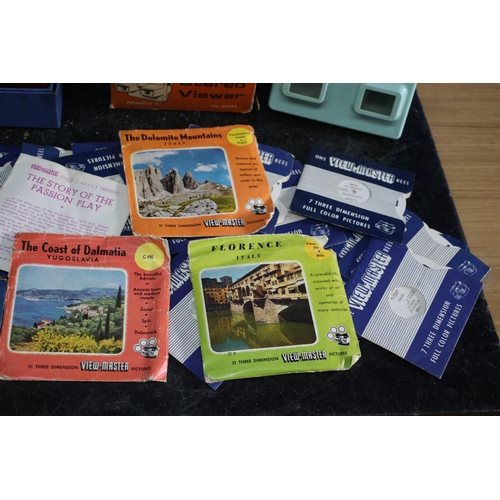 72 - 2 x Vintage 1960's / 1970's View Master Slide Viewers plus a Large Quantity of Circular Slides plus ... 