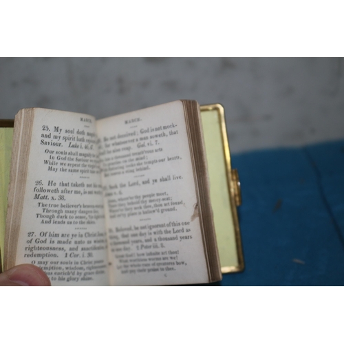 151 - Late 19th Century Daily Texts Small Book with Clasp - 6.5cm Height