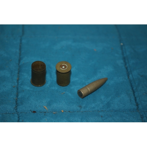 152 - 3 x Small Bullet Casings - Largest 3cm