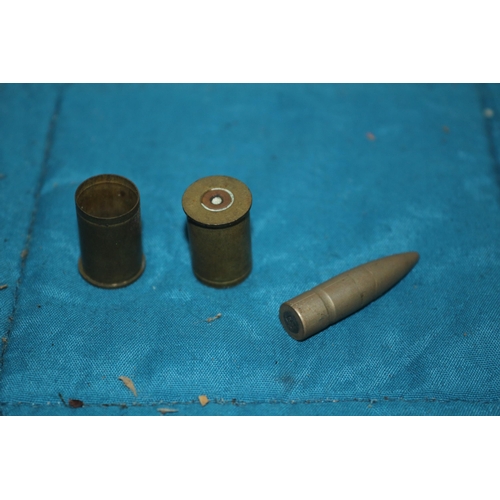 152 - 3 x Small Bullet Casings - Largest 3cm