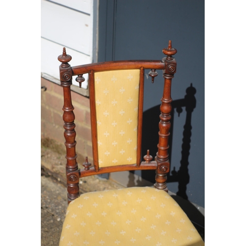 155 - 19th Century Victorian Antique Childs / Occasional Side Chair with Finials - Made from Believed to b... 