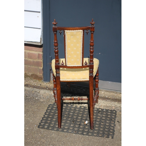 155 - 19th Century Victorian Antique Childs / Occasional Side Chair with Finials - Made from Believed to b... 