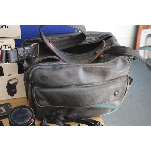 156 - Quality Minolta Dynax 7000i SLR Camera with Lenses, Flash, Filters and Bag with Manual and Other Ite... 