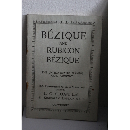 161 - Mid Century Boxed Set of Cards For The Game Bezique & Rubicon with Scorers and Instructions