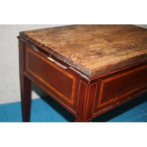 165 - Early 20th Century Height Adjustable Musicians Stool with Crossbanding and Inlay