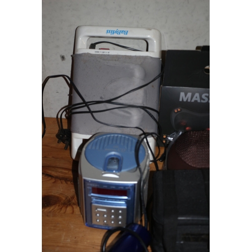 180 - Quantity of Electrical Items including Technika DVD Player, JVC VHS Player, Massager, Steam Cleaner,... 