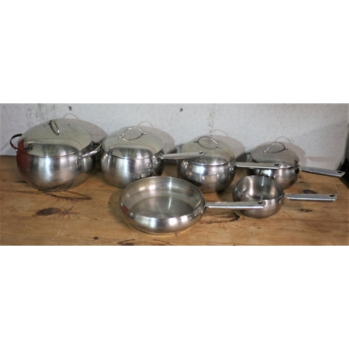 184 - Nice Selection of The Professional Cookware Company Saucepots and Frying Pan - 6 Pieces in all