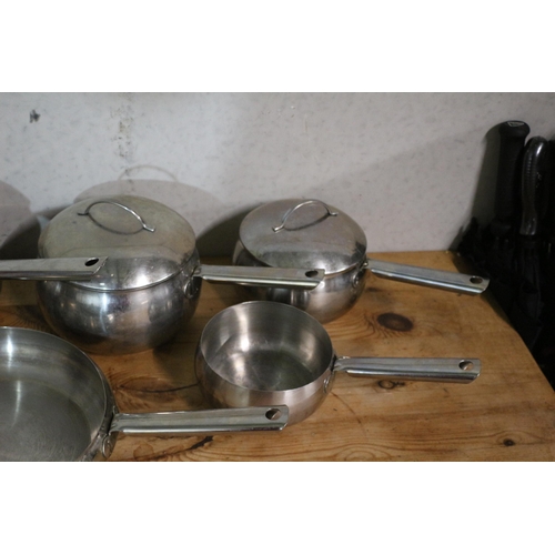 184 - Nice Selection of The Professional Cookware Company Saucepots and Frying Pan - 6 Pieces in all