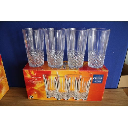 476 - 4 Cristal De France Hiball Tumblers