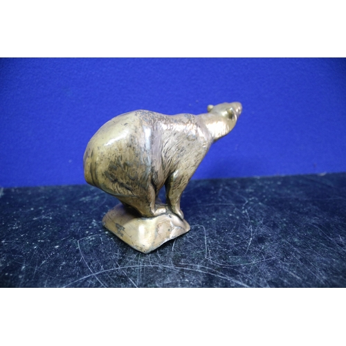 7 - An Art Deco Silver Plated Polar Bear - Good Weight - 16cm Long