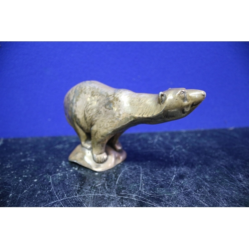 7 - An Art Deco Silver Plated Polar Bear - Good Weight - 16cm Long