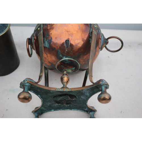 29 - Regency (1811 - 1820) - Copper and Brass Wine Cooler with Insert