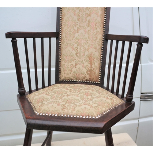 39 - Beautiful and Very Well Constructed - Arts & Crafts Liberty High Back Stick Chair