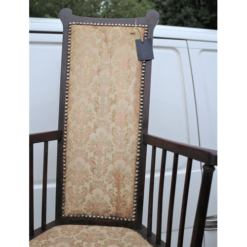 39 - Beautiful and Very Well Constructed - Arts & Crafts Liberty High Back Stick Chair