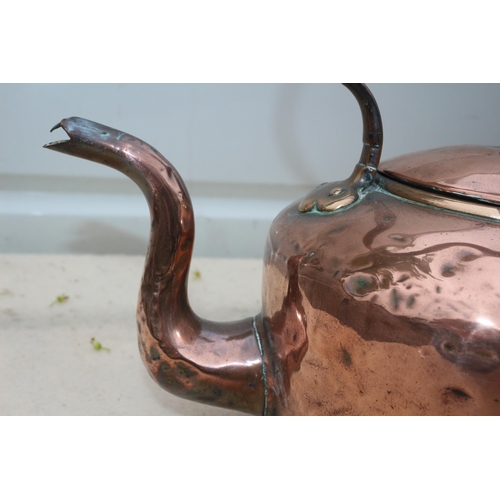 40 - Genuine Victorian Large Copper Kettle with Tell Tale Joint