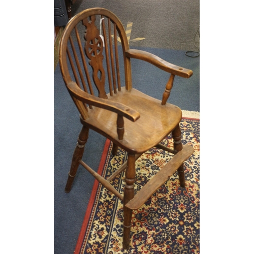 43 - Vintage Wheelback Highchair