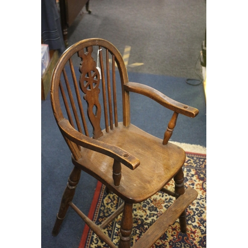 43 - Vintage Wheelback Highchair