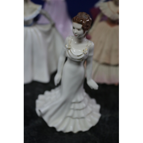 63 - Nice Selection of 10 Coalport Porcelain Figurines