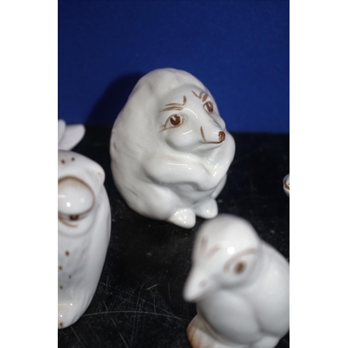 68 - 10 x Coalport White Animals