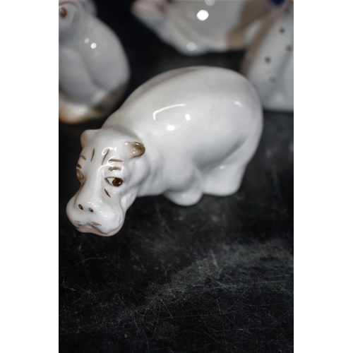 68 - 10 x Coalport White Animals