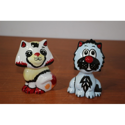 200 - 2 x Lorna Bailey Cats - Arnold and Honey - Signed by Lorna Bailey