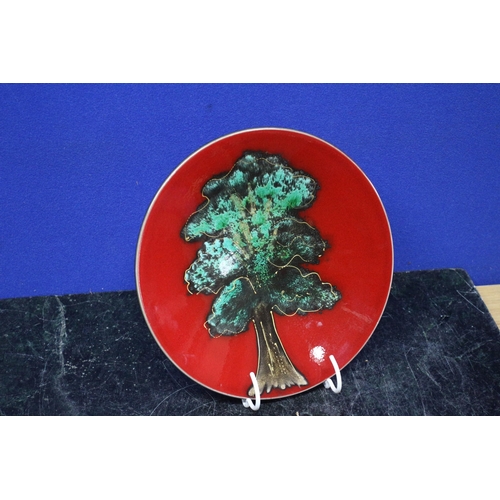 210 - Anita Harris - Tree - Design Hand Painted Charger - Signed on Base - 27cm Dia