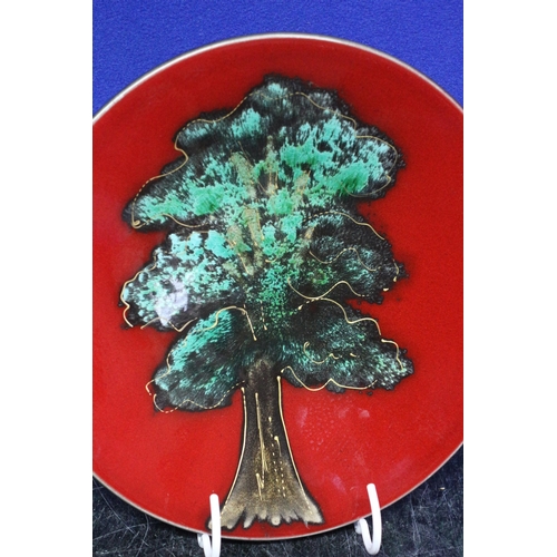 210 - Anita Harris - Tree - Design Hand Painted Charger - Signed on Base - 27cm Dia