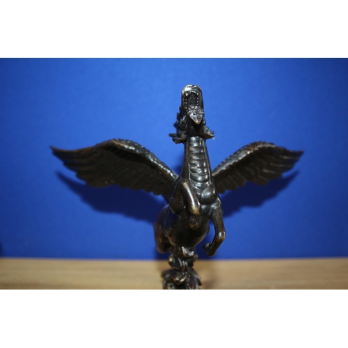 226 - Bronze of a Mythical Winged Figure - 17cm Tall x 21cm Wide