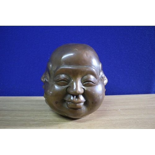 229 - Bronze 4 Faced Buddha - 12cm Tall - Character Mark to Base