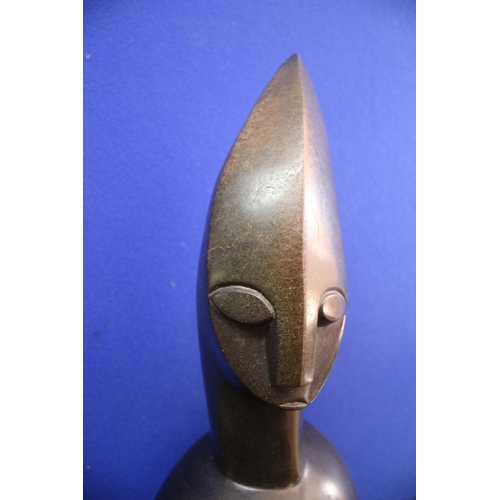 238 - Very Impressive Solid Stone Sculpture by Swahili Artist N Mtombo - 41cm Tall