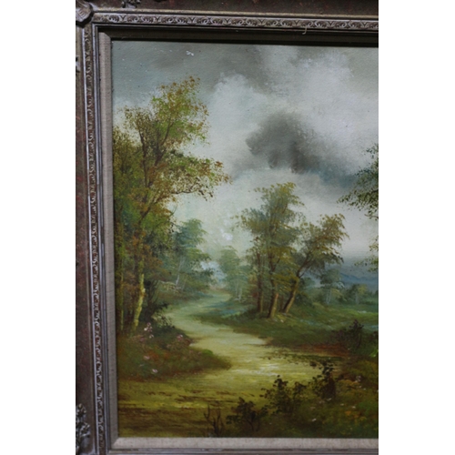 242 - Vintage Oil on Board Signed Mitchell