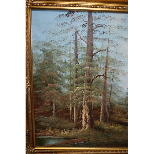 253 - Large Landscape Oil on Canvas Painting Signed Dalhart Windberg - Nicely Framed