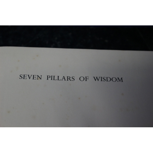 256 - Seven Pillars of Wisdom Hard Cover Book by T. E. Lawrence - 1935 - 1st Edition - 3rd Impression Augu... 