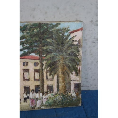 272 - Original Oil on Canvas of a Building by Morgan Arthur Thornley - 1960 - 37 x 30cm