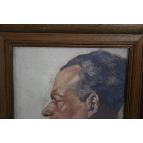 274 - Original Oil on Canvas by A. M. Thornley - 1933 (possibly a self portrait) - 30.5 x 26cm