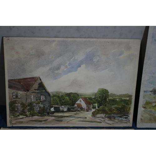 280 - 5 x Watercolours plus 1 Oil Sketch work by John D'arcy Thornley