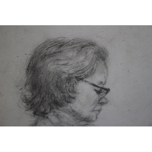 282 - Self Portrait of Aileen Thornley on Paper in Pastels - 31 x 27.5cm